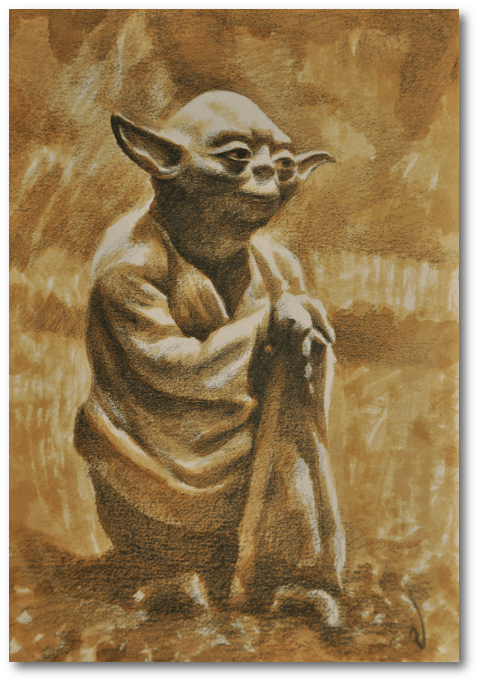 Cuadro Original de la película Star Wars Yoda