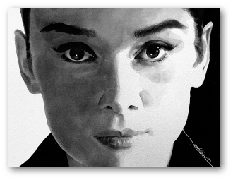 Cuadro Original de Audrey Hepburn realizado a mano