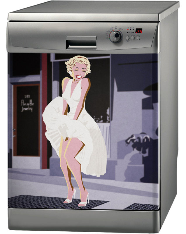 lámina magnética Marilyn Monroe para lavavajillas