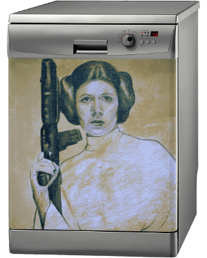 Lámina Magnética para lavavajillas de la película Star Wars con Leia
