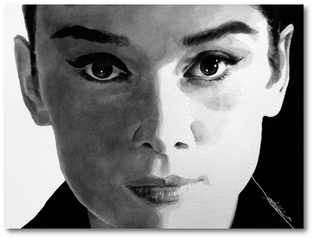 Póster rígido de Audrey Hepburn
