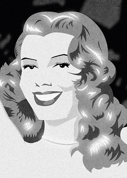detalle de póster de la película Gilda